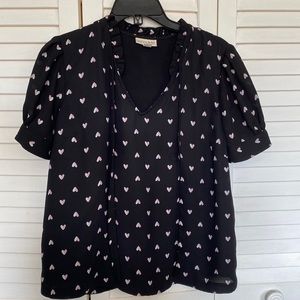 Women's Printed Tie Neck Blouse | Maison Jules